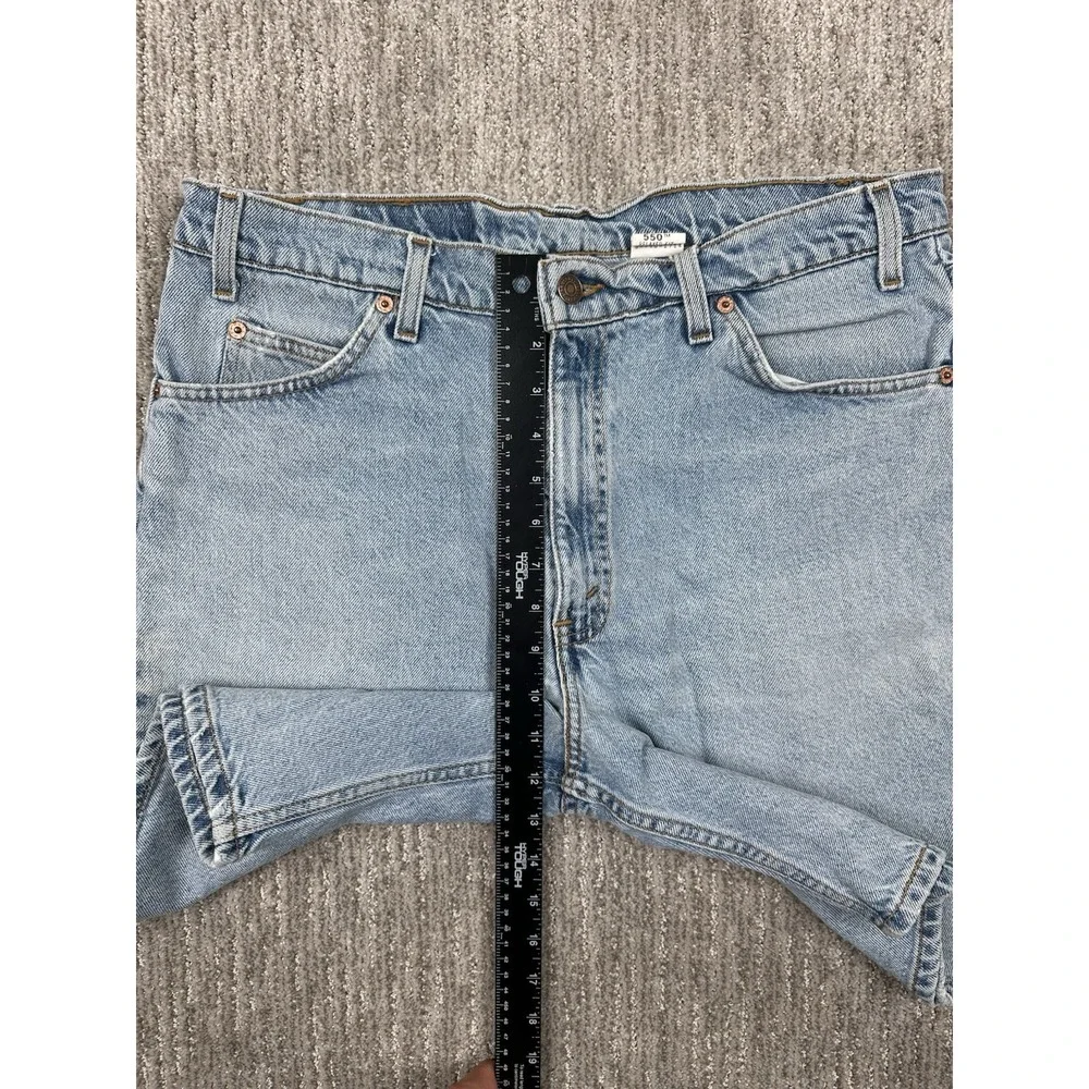 Levi's 550 Denim Shorts Mens 36 Light Blue Vintage Orange Tab Relaxed Fit 90s